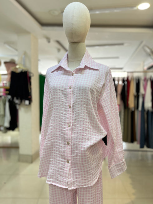 Collar Down Shirt With Pant Summer Comfy Night Wear